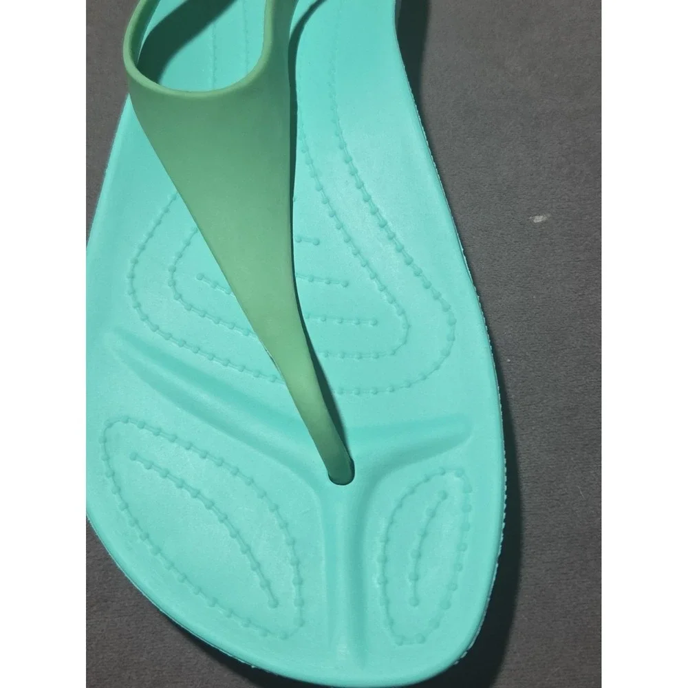 Crocs Serena Sexi Flip Women's 8 Aqua Marine T-Strap Slingback Thong Sandals
